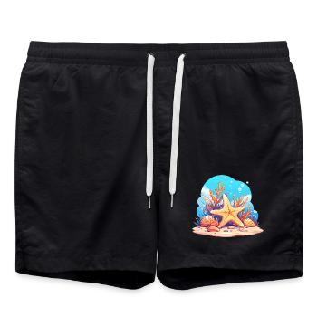 Étoile de mer Étoile de mer - Short de bain - noir - Devant - AI Model Male 185 light (185cm)
