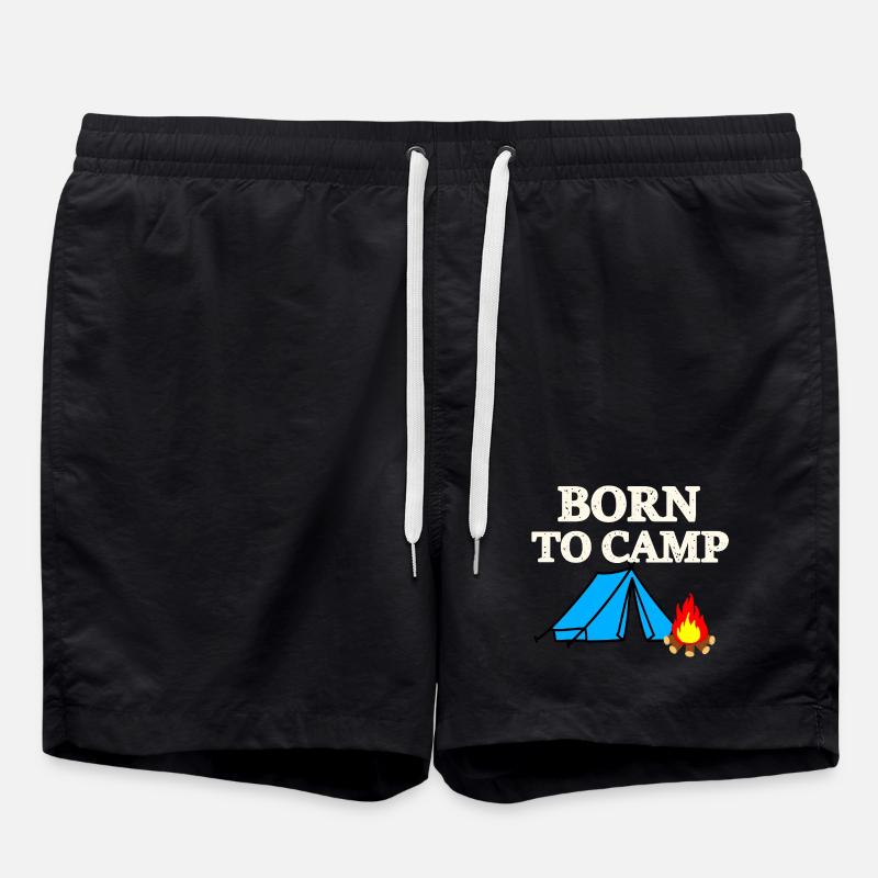 Né pour camper - Short de bain - noir