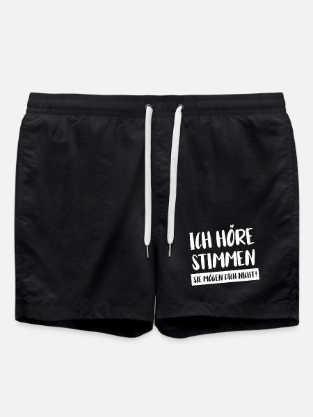 Humo-full statement design. I hear voices - Swim Trunks - black