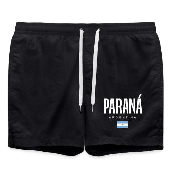 Paraná Argentina Argentinian - Swim Trunks - black - Front - AI Model Male 185 light (185cm)