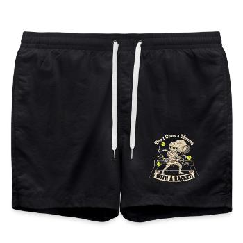 Tennis Halloween Hoodie Shirt Tasse - Badeshorts - Schwarz - Vorne - AI Model Male 185 light (185cm)