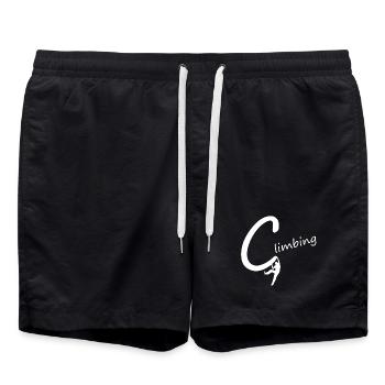 Climbing Moon: Nocturnal Adventure - Swim Trunks - black - Front - AI Model Male 185 light (185cm)