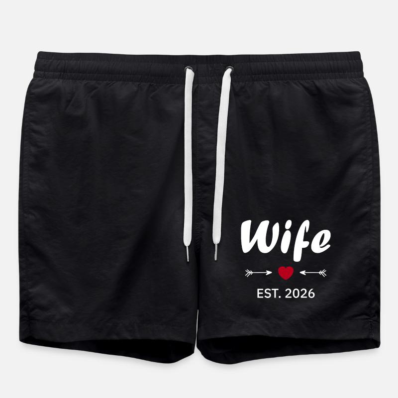 Ehefrau ist 2026 - Badeshorts - Schwarz