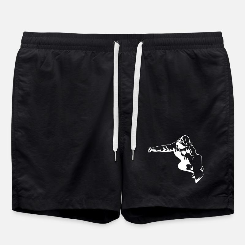 snowboard - Swim Trunks - black