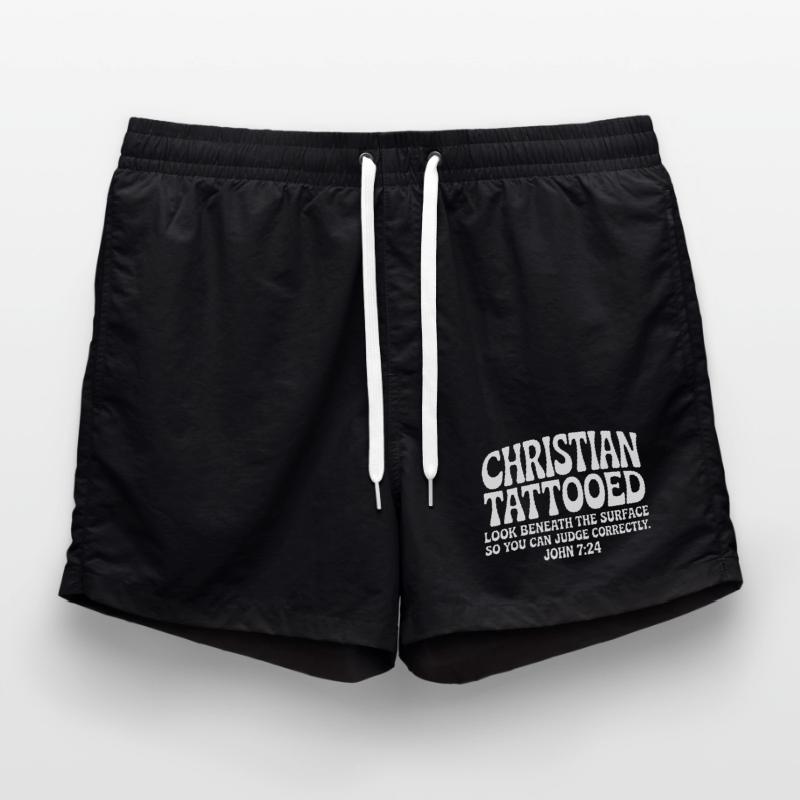 Christlich tätowierter Blick unter die Oberfläche Badeshorts