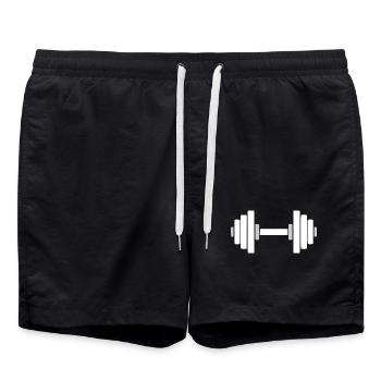 Entraînement musculaire à la salle d’entraînement - Short de bain - noir - Devant - AI Model Male 185 light (185cm)
