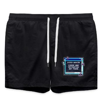 Error 404 Motivation Glitch - Badeshorts - Schwarz - Vorne - AI Model Male 185 light (185cm)