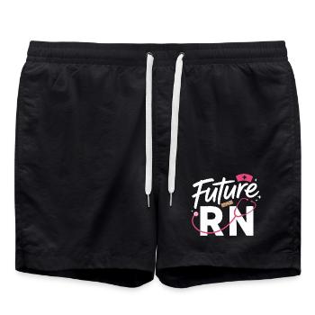 Future RN Stethoscope & Clinic - Swim Trunks - black - Front - AI Model Male 185 light (185cm)