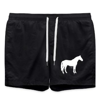 Horse Graffiti Streetwear Vector - Swim Trunks - black - Front - AI Model Male 185 light (185cm)