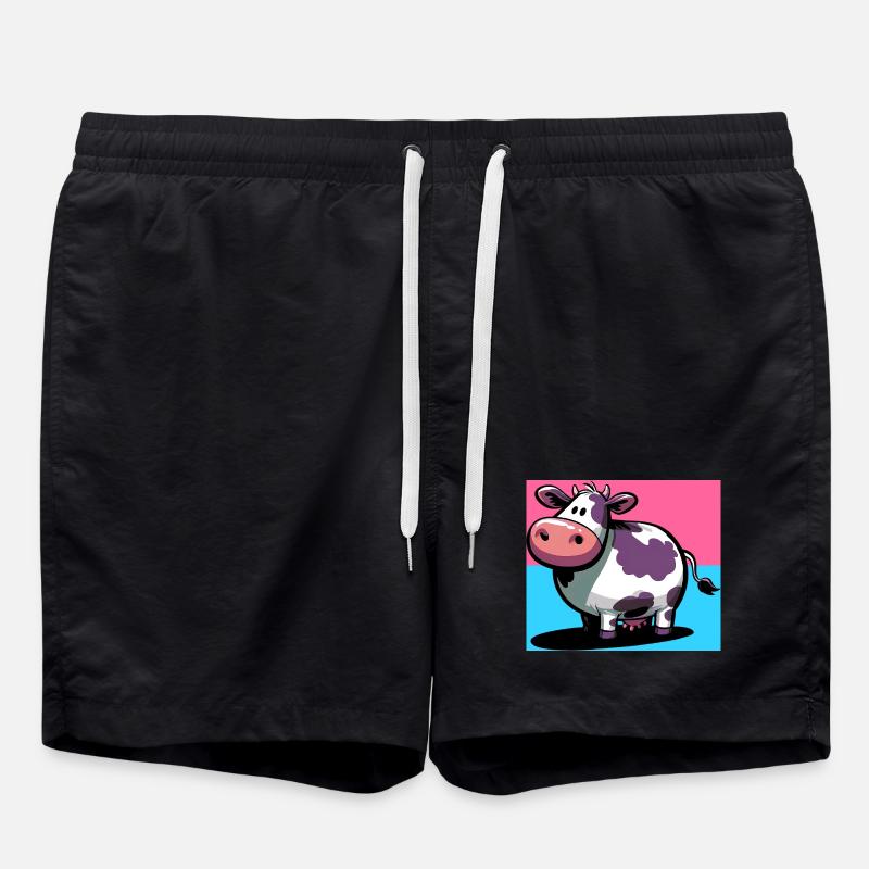 vache - Short de bain - noir
