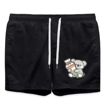 Finally schoolchild koala school cone school enrollment - Swim Trunks - black - Front - AI Model Male 185 light (185cm)
