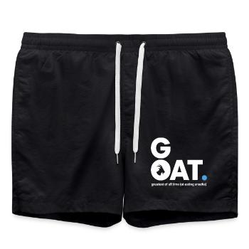GOAT Snack Saying - Swim Trunks - black - Front - AI Model Male 185 light (185cm)