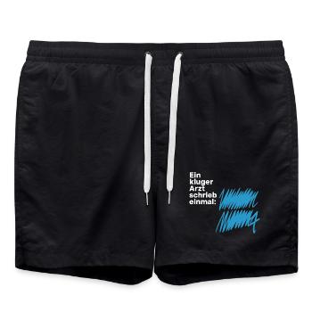 Ein Kluger Arzt Medizinstudent Praxis Ärzte Arzt - Badeshorts - Schwarz - Vorne - AI Model Male 185 light (185cm)
