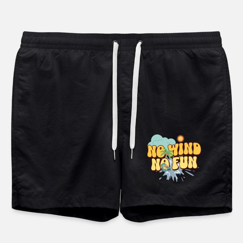 No Wind No Fun - Swim Trunks - black