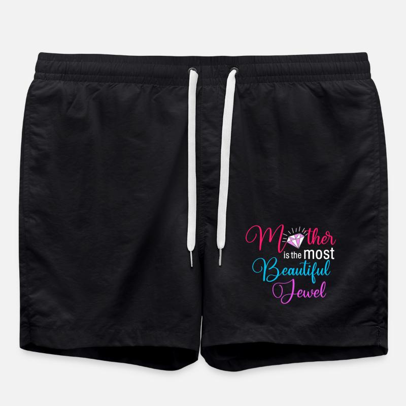 Mutter ist der schönste Juwelen-Blumendiamant - Badeshorts - Schwarz