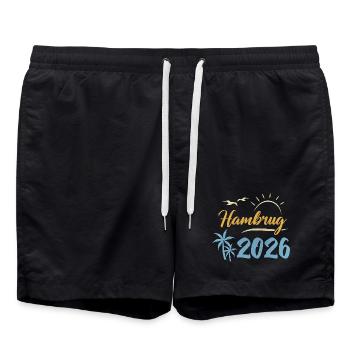 Hambourg 2026 - Short de bain - noir - Devant - AI Model Male 185 light (185cm)