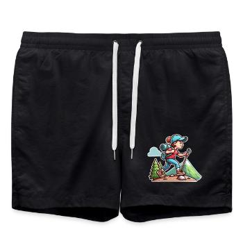 Randonnée pour randonneurs - Short de bain - noir - Devant - AI Model Male 185 light (185cm)