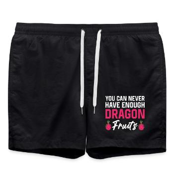 Dragon Fruit Powerprints - Swim Trunks - black - Front - AI Model Male 185 light (185cm)