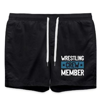 Wrestling Crew - Swim Trunks - black - Front - AI Model Male 185 light (185cm)