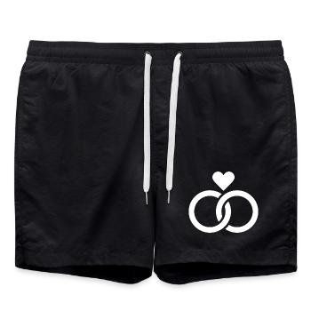Wedding, Engagement, Wedding Celebration - Swim Trunks - black - Front - AI Model Male 185 light (185cm)
