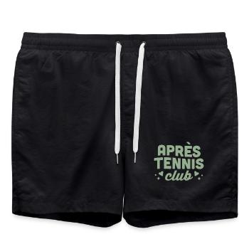 Apres Tennis Club Mädchen-Party-Ästhetik - Badeshorts - Schwarz - Vorne - AI Model Male 185 light (185cm)