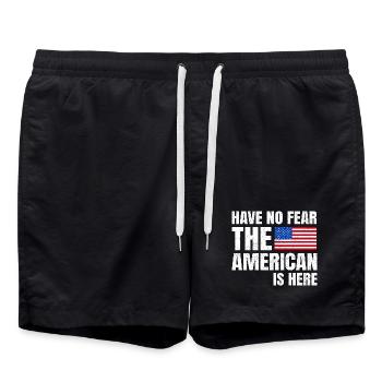 N’ayez pas peur que l’Américain est là US-Amerikaner - Short de bain - noir - Devant - AI Model Male 185 light (185cm)