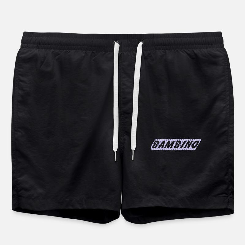 Bambino lettering with playful style - Swim Trunks - black