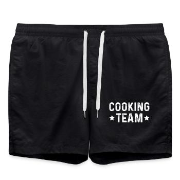 Cooking Team - Swim Trunks - black - Front - AI Model Male 185 light (185cm)