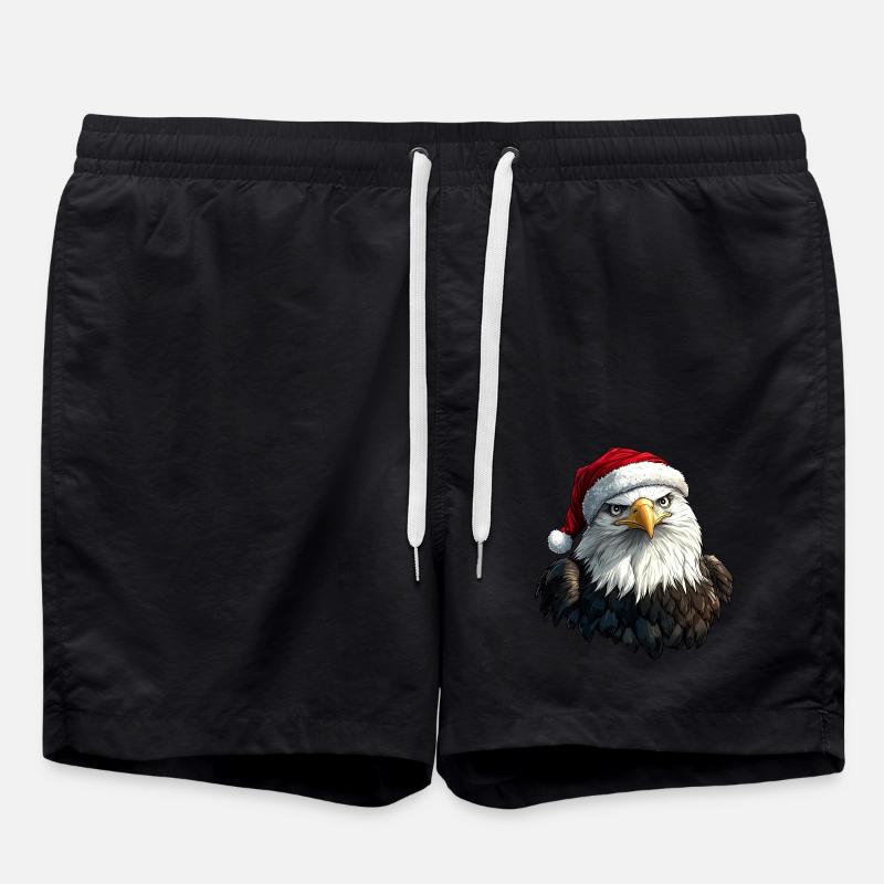 Eagle Christmas - Swim Trunks - black