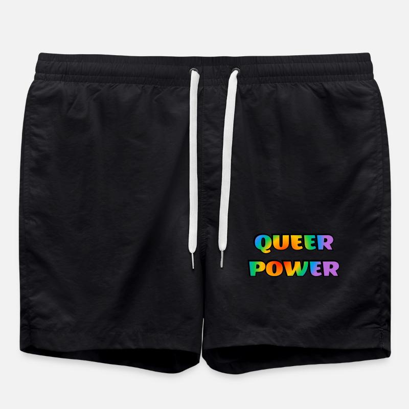 Queere Macht - Badeshorts - Schwarz