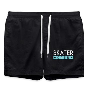 Skater Crew - Badeshorts - Schwarz - Vorne - AI Model Male 185 light (185cm)