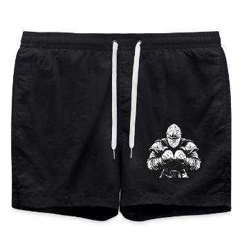 Ritter Boxer Kampfsport MMA - Badeshorts - Schwarz - Vorne - AI Model Male 185 light (185cm)