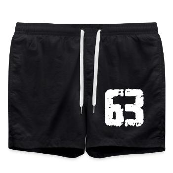 63 Nombre Vintage - Short de bain - noir - Devant - AI Model Male 185 light (185cm)