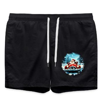 Drivers Christmas / Santa Claus Drivers - Swim Trunks - black - Front - AI Model Male 185 light (185cm)
