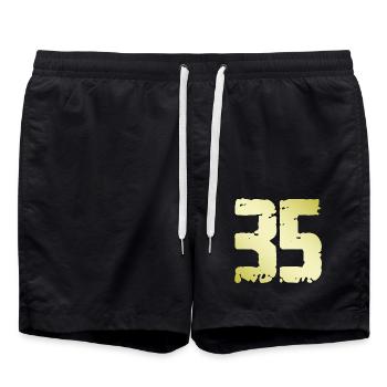35 Nombre Vintage - Short de bain - noir - Devant - AI Model Male 185 light (185cm)