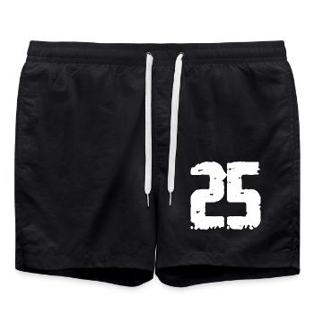 25 Nombre Vintage - Short de bain - noir - Devant - AI Model Male 185 light (185cm)