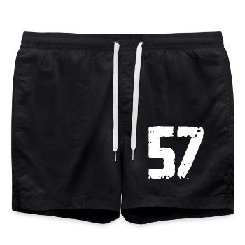 57 Nombre Vintage - Short de bain - noir - Devant - AI Model Male 185 light (185cm)