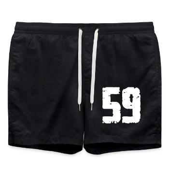 59 Number Vintage - Swim Trunks - black - Front - AI Model Male 185 light (185cm)