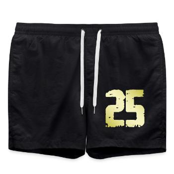 25 Nombre Vintage - Short de bain - noir - Devant - AI Model Male 185 light (185cm)
