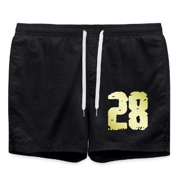 28 Number Vintage - Swim Trunks - black - Front - AI Model Male 185 light (185cm)
