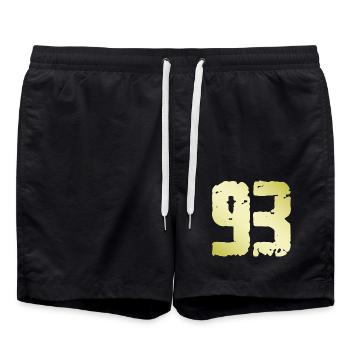 93 Number Vintage - Swim Trunks - black - Front - AI Model Male 185 light (185cm)
