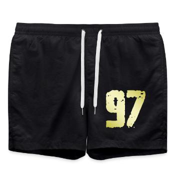 97 Nombre Vintage - Short de bain - noir - Devant - AI Model Male 185 light (185cm)