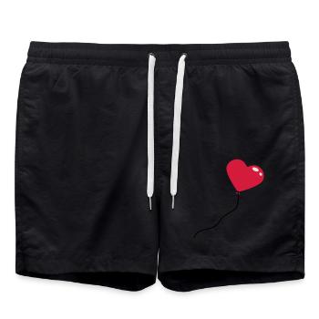 herzluftballon_3c - Swim Trunks - black - Front - AI Model Male 185 light (185cm)