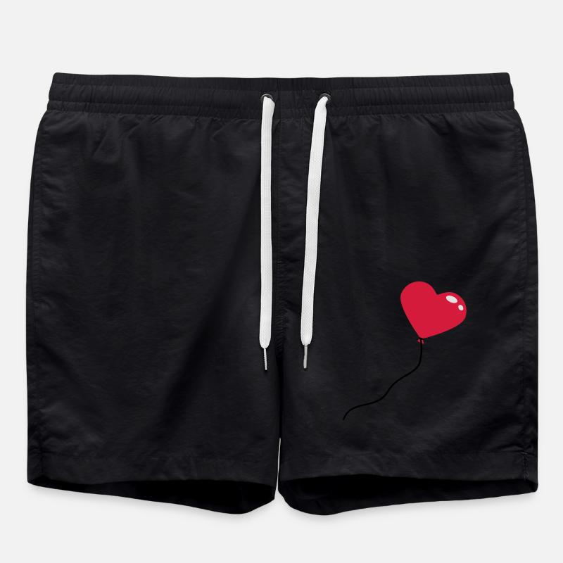 herzluftballon_3c - Badeshorts - Schwarz