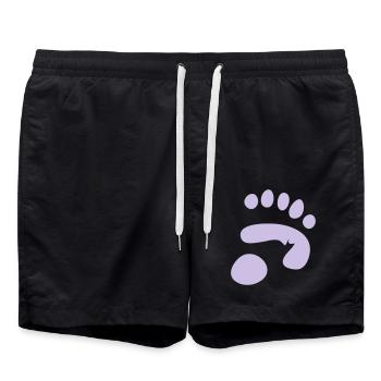 empreinte de patte de panda - Short de bain - noir - Devant - AI Model Male 185 light (185cm)