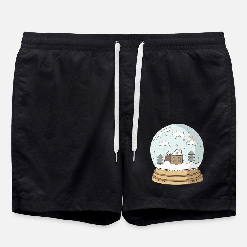 snow globe - Swim Trunks - black