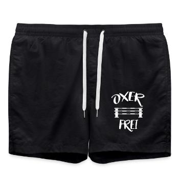 Oxer Frei Pferde Liebhaber Sport Springreiten - Badeshorts - Schwarz - Vorne - AI Model Male 185 light (185cm)