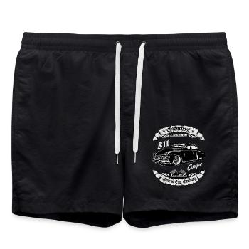DDR Oldtimer 311 Oldschool Eisenach Custom - Badeshorts - Schwarz - Vorne - AI Model Male 185 light (185cm)