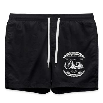 Ostmoped KR51 Oldschool Réglage Custom Low DDR - Short de bain - noir - Devant - AI Model Male 185 light (185cm)