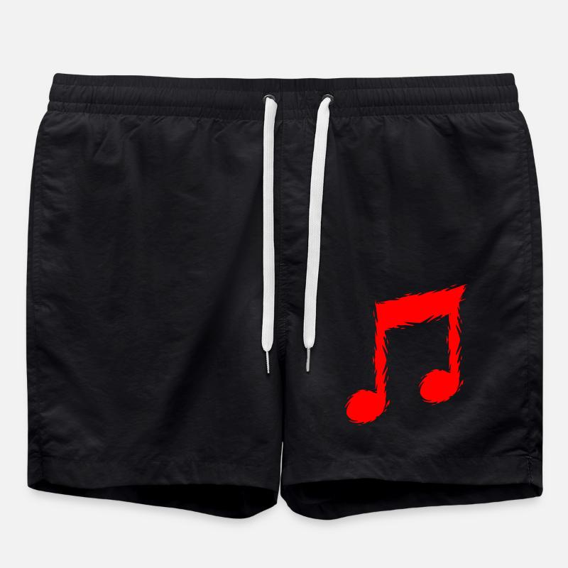 Musiknote Musik - Badeshorts - Schwarz